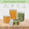4 sets of food storage containers Clear plastic airtight kitchen canisters with one-button pop-up lids for food storage